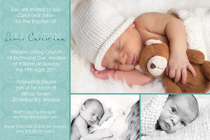 Iliv Personalised Photo Cards Pic 5 - Boy Baptism Christening and Naming Invitations