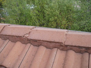 Advanced Roof Care Pic 5 - Before Cement Mortar Repairs