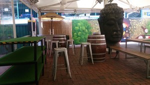 Duke Of York Hotel Pic 2 - The beer garden complete with a Buddha