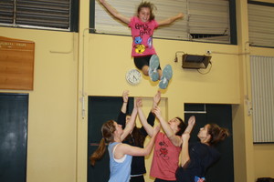 Starz Performance Studio Pic 4 - Practising a Cheerleading throw