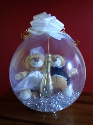 Bear in a Balloon Pic 2 - Wedding gift or centre piece 70