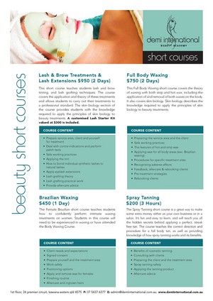 Demi International Beauty Academy RTO32542 Pic 3 - Beauty Short Courses 2