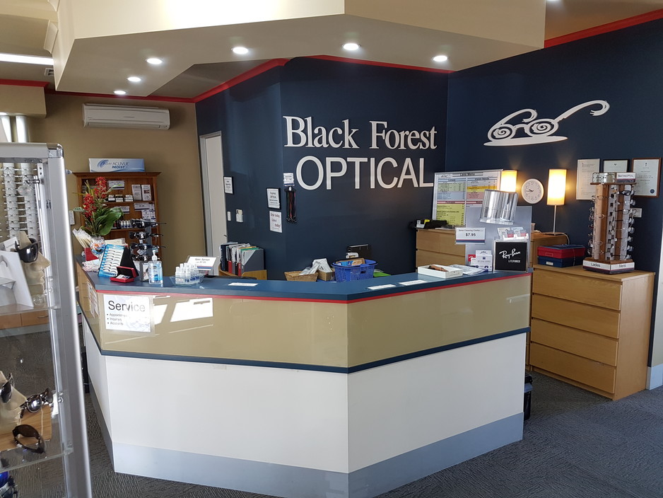 Black Forest OPTICAL Pic 1 - Black Forest Reception area were youll be cheerfully greeted by Helen Bob Peter or Annie