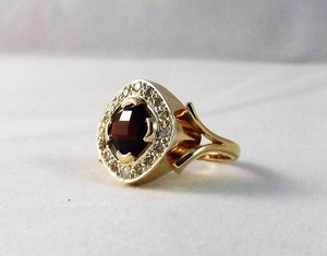 Forest Lake Jewellers Pic 3 - Handmade Garnet and Diamond ring