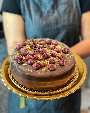 Lavezzi Gelateria Pic 2 - Raspberry Sorbet Chocolate Cake