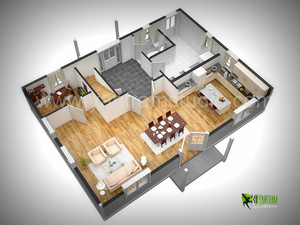 Yantram Animation Studio Pic 4 - 3D Floor Plan Rendering