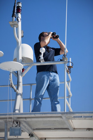 Geographe Maritime Pic 2 - The Master on the lookout for Whales Photo Victoria Verity