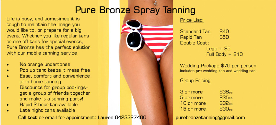 Pure Bronze Spray Tanning Pic 2