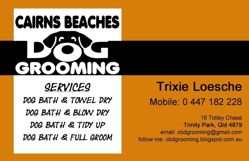 Cairns Beaches Dog Grooming Pic 1 - business card