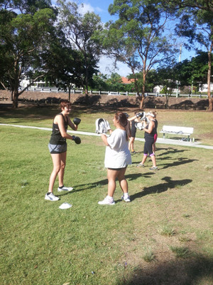 Xcited Fitness Boot Camps Pic 3 - Boot camp boxing class in action