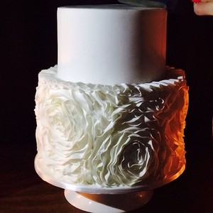 One More Slice Cake Design Pic 2 - Flower Ruffle Wedding Cake