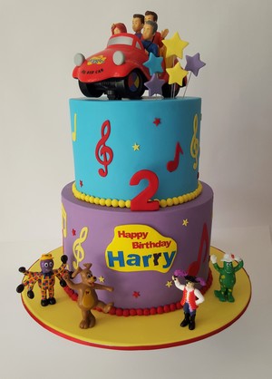 One More Slice Cake Design Pic 4 - Two Tier Wiggles 2nd Birthday Cake