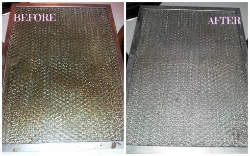 Express Commercial Kitchen Cleaning Pic 1 - Photo of Filters before and after