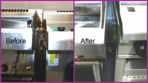 Express Commercial Kitchen Cleaning Pic 4 - In between photos Before and After