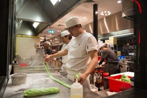 Chefs Gallery Pic 4 - Handstretched green noodles