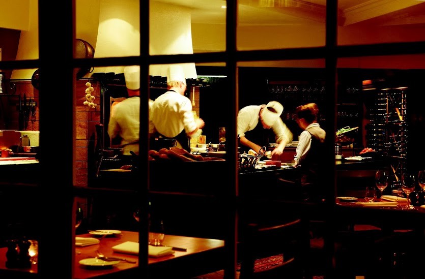 The Fireplace Pic 1 - The open kitchen at The Fireplace restaurant at Hyatt Regency Sanctuary Cove