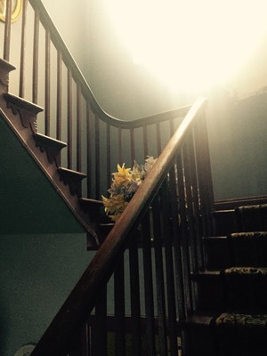 Selvis Curry House and Garden Restaurant Pic 3 - The beautiful staircase in the Globe Hotel