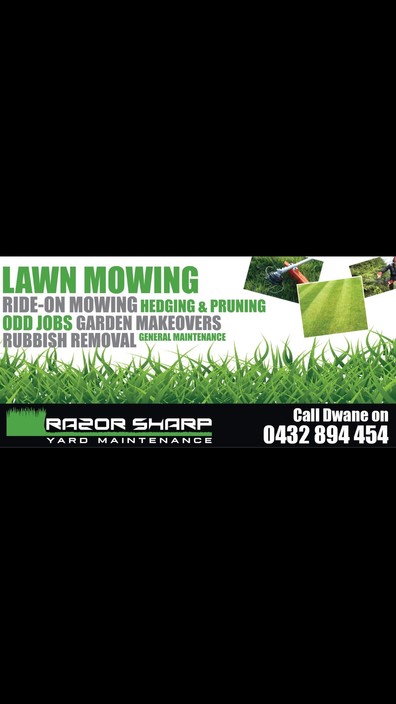 Razor Sharp Yard Maintenance Pic 1 - Lawn mowing Ride on mowing edging Rubbish removal