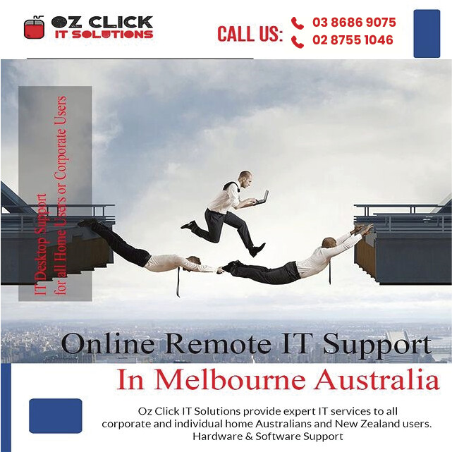 Oz Click It Solutions Pic 1 - Remote IT Support in Melbourne IT Support Services Company Remote IT Support Services in Sydney OZ Click IT Solutions Melbourne 03 8686 9075 Sydney 02 8755 1046