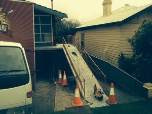 Property Rejuvenators Pic 5 - Non compliant ramp and railings to be replaced