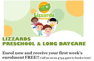 Lizzards Pre-School & Long Day Care Pic 4 - Lizzards Promotion offer 1 week free