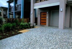 Achilles Concreting Pic 5 - Seeded concrete for the driveway in Brisbane