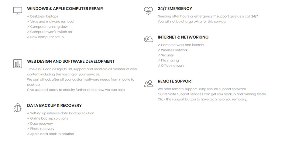 Timeless I.T Pic 1 - Our Services