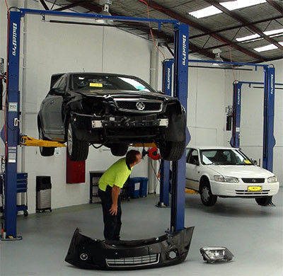 Accident Causation Investigation Services Pty Ltd Pic 1 - Pat McDonald is shown conducting a vehicle examination as part of a car crash investigation