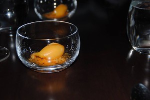 Muse Restaurant & Cafe Pic 4 - mandarin sorbet palate cleanser