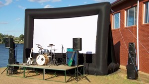 Melbourne Mobile Cinema Pic 5 - Fundraising movie night Big screen Victoria Inflatable projection screen