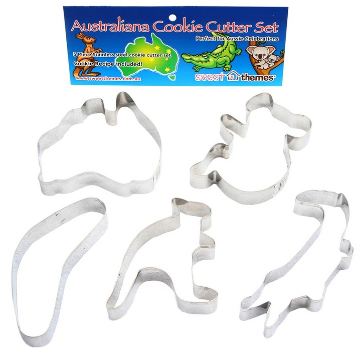 Sweet Themes Pic 1 - Jazz up your Australia Day celebrations with this set of stainless steel Australian cookie cutters