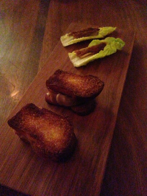 Sixpenny Pic 4 - Snacks pork knuckle sandwiches and duck tongue something