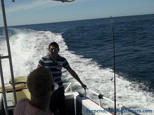 Deep End Fishing Charters Pic 4 - Enjoying the ride on over the reefs on Deep Ends Fishing Charter vessel