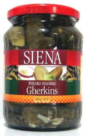 Siena Foods Pic 4 - Siena 680gm Gherkins