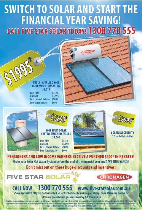 Five Star Solar Pic 1 - SALE NOW ON