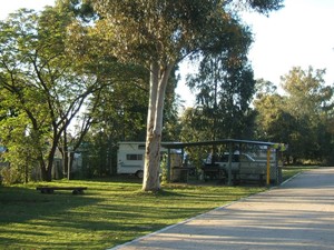 Peak Hill Caravan Park Pic 5 - Camping and BBQ area quiet and relaxing after a day on the road