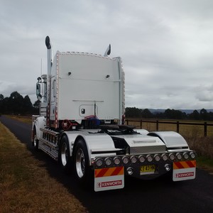 Armoury Group Pic 4 - Emblem single drive Fenders and Tail Light Bar fitted up on Kenworth