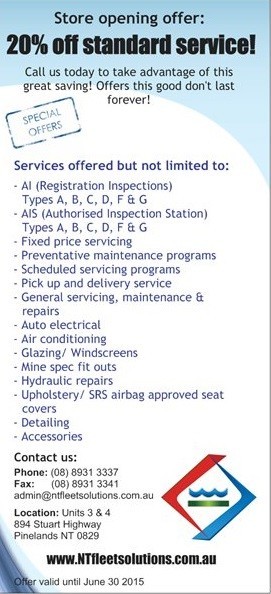 NT Fleet Solutions Pic 1 - Opening Offer