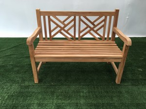 The Teak Place Pic 3 - Teak Outdoor Cross Back Bench Available sizes 120cm 2 seater 180cm 3 seater