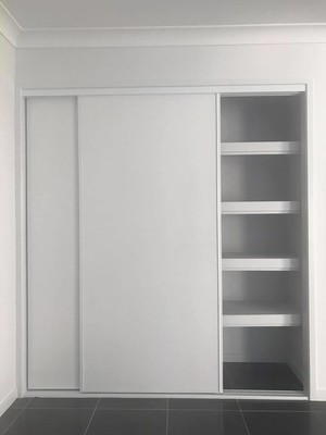 Wardrobes Direct Australia Pic 2 - 2 Door Sliding Wardrobe Doors White Frame with White Infill