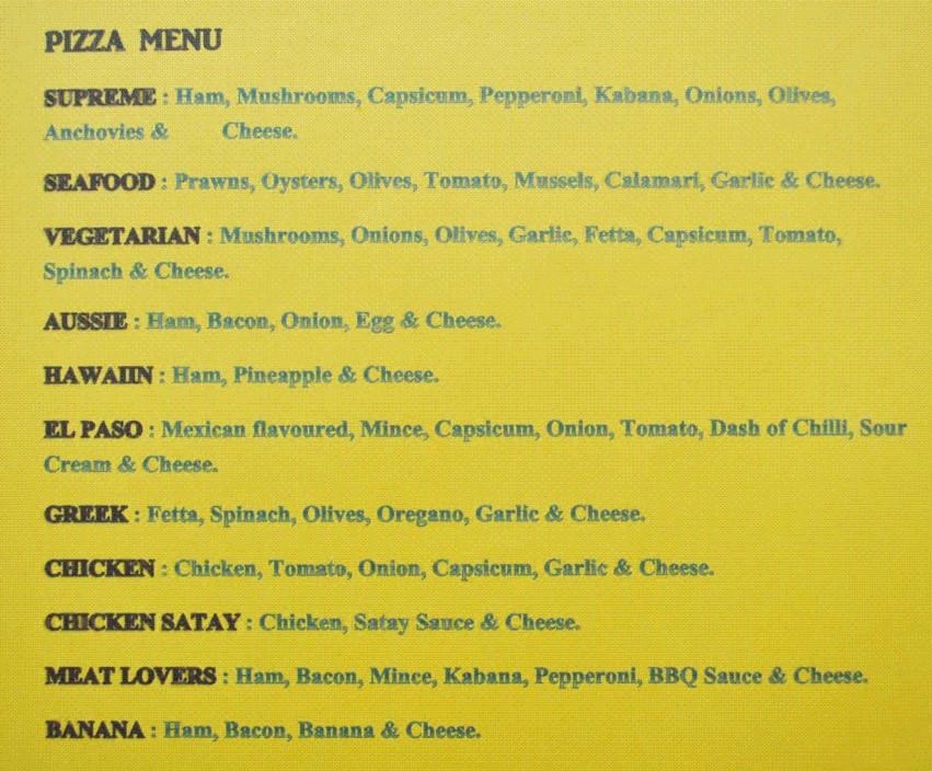 Buon Appetito Pic 1 - Pizza Menu