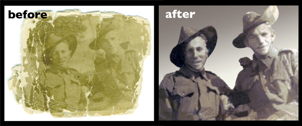 Snazzi Graphix Photo Restoring Pic 1 - old fadeddamaged photo repaired