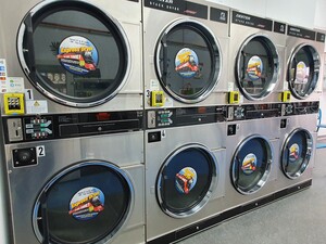 San Mateo Laundromat Pic 3 - 8 Gas Dryers Cash and Card Accepted An average load dried in 30 minutes on high