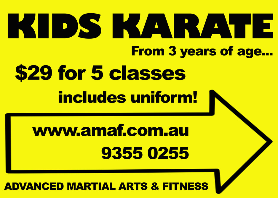 Advanced Martial Arts & Fitness Pic 1 - Kids Karate age specific classes for 35 years and 610 years