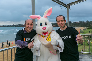 Hodges Real Estate Pic 5 - Jason C Swift Easter Bunny and Andrew Plousi from Hodges Mentone