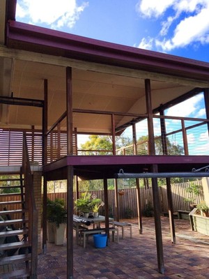 Craig Parsons Carpentry Pic 2 - Deck revamp Stainless steel ballustrades new ceiling new Kwilla privacy screen