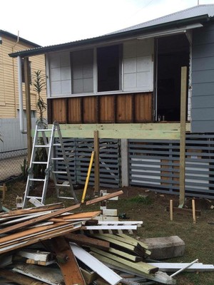 Craig Parsons Carpentry Pic 5 - New deck and doors during construction