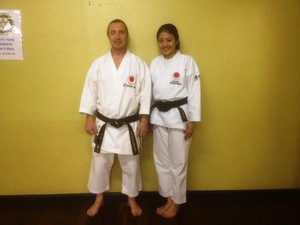 Japan Karate Association (JKA) Australia Inc. Pic 5 - Our Sensei with visiting Japanese student