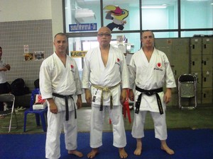 Japan Karate Association (JKA) Australia Inc. Pic 4 - Two of our Sensei with Mori Shihan in Bangkok December 2012