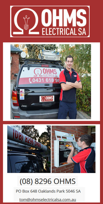 OHMS Electrical SA Pty Ltd Pic 1 - Electricians Adelaide